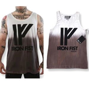 NWT Iron Fist Athletic White to Brown Ombré Men’s Tank Top XS
